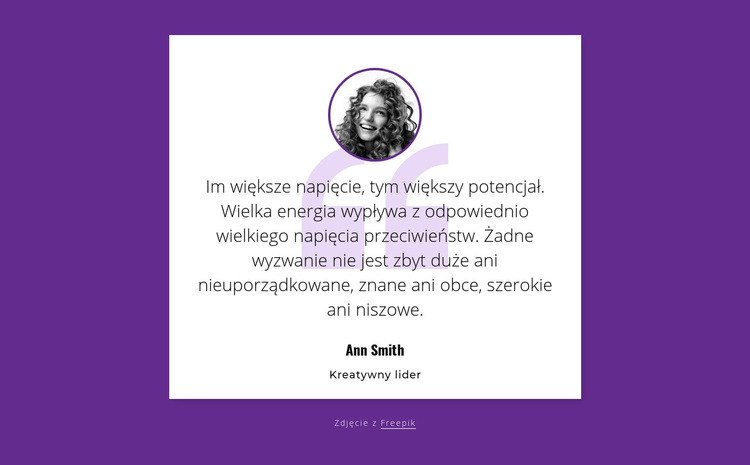 Referencje z dużą ikoną Motyw WordPress