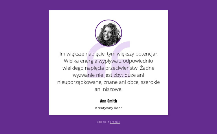 Referencje z dużą ikoną Szablon witryny sieci Web