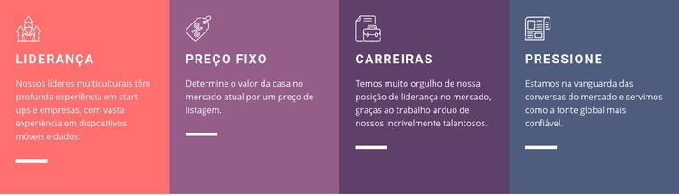 Nossas vantagens de negócios Design do site