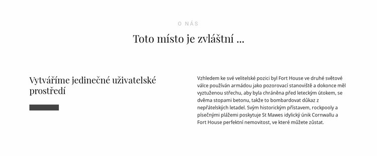 Text o nás Šablona CSS