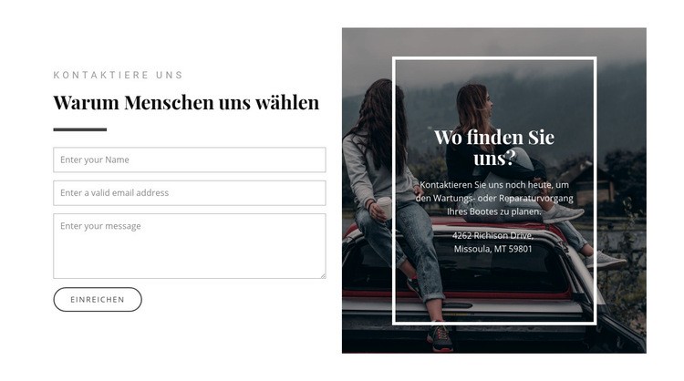 Wo finden Sie uns? HTML Website Builder