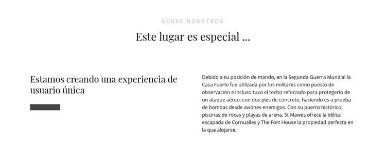 Texto sobre nosotros Creador de sitios web HTML