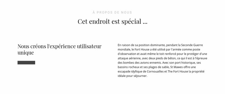 Texte à propos de nous Créateur de site Web HTML