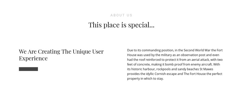 Text About Us Squarespace Template Alternative