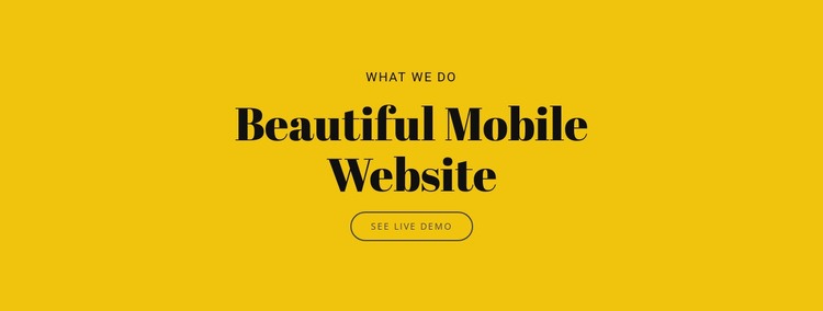Krásný mobilní web Html Website Builder