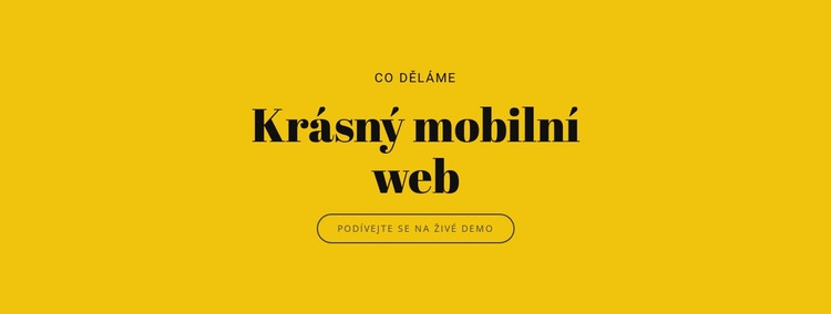 Krásný mobilní web Webový design