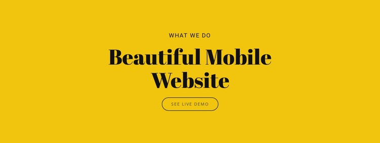 Beautiful Mobile Website CSS Template