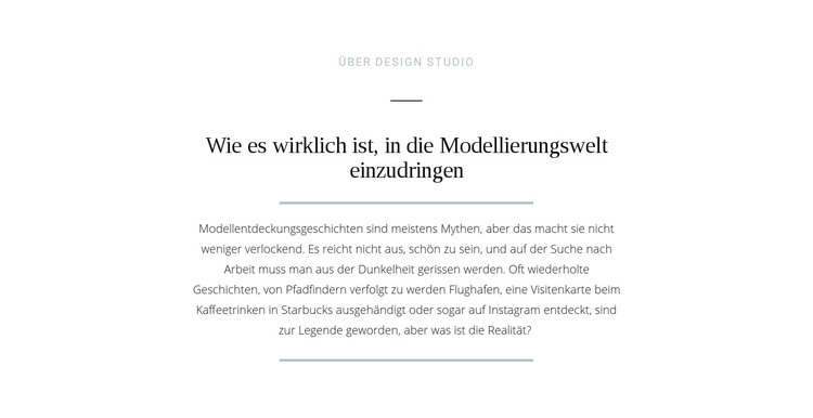 Modellierungswelt für Textumbrüche HTML-Vorlage