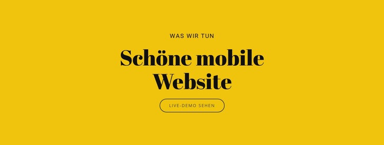 Schöne mobile Website HTML Website Builder