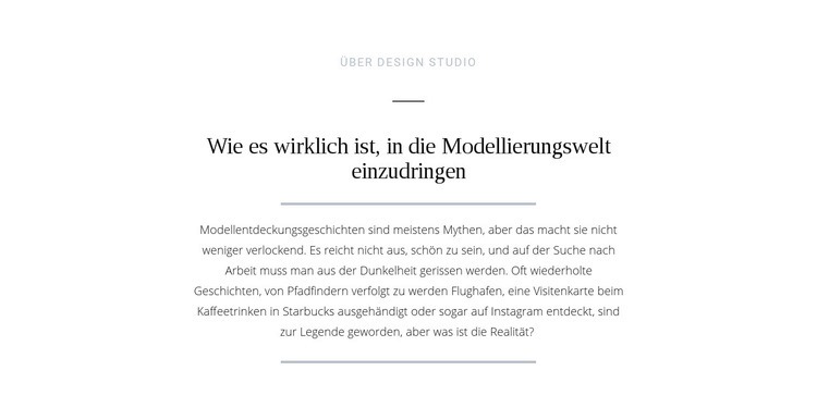 Modellierungswelt für Textumbrüche HTML Website Builder
