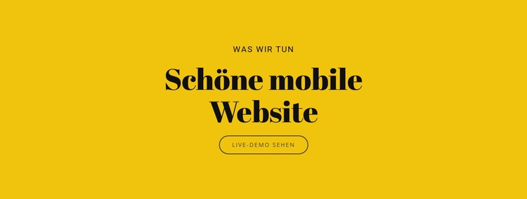 Schöne mobile Website HTML5-Vorlage