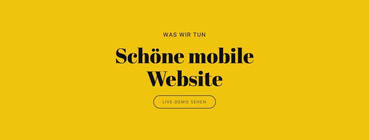 Schöne mobile Website Vorlage