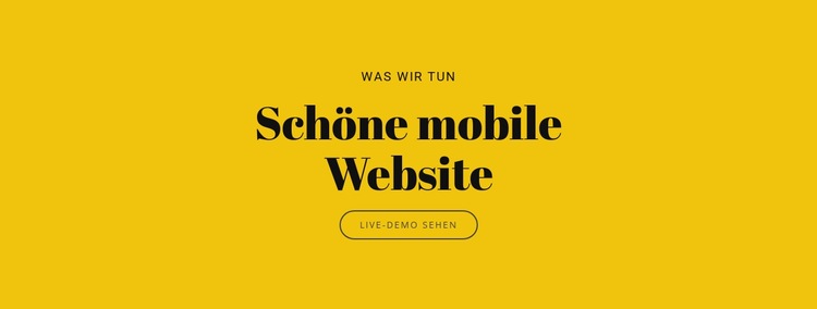 Schöne mobile Website Website design