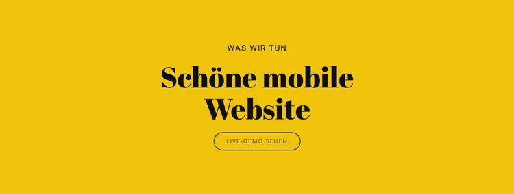 Schöne mobile Website Website-Vorlage
