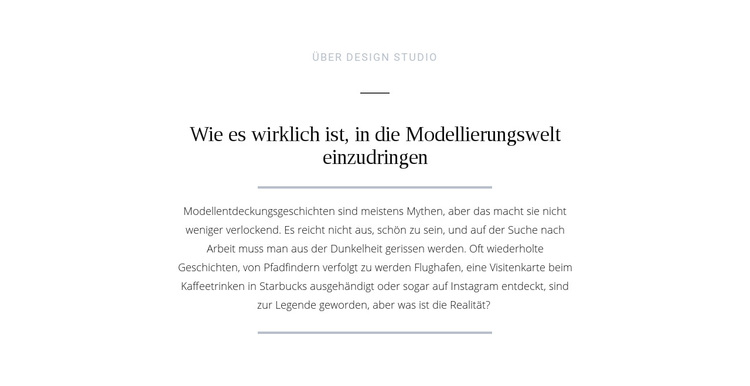 Modellierungswelt für Textumbrüche WordPress-Theme