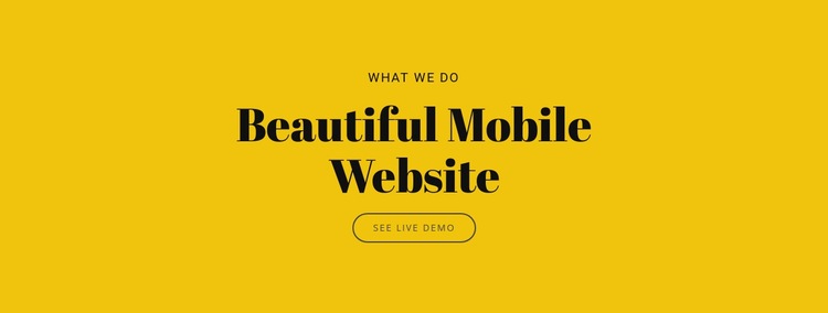 Beautiful Mobile Website Elementor Template Alternative