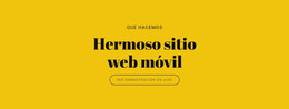 Hermoso Sitio Web Móvil Agencia Creativa