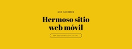 Hermoso Sitio Web Móvil: Plantilla HTML5 Adaptable