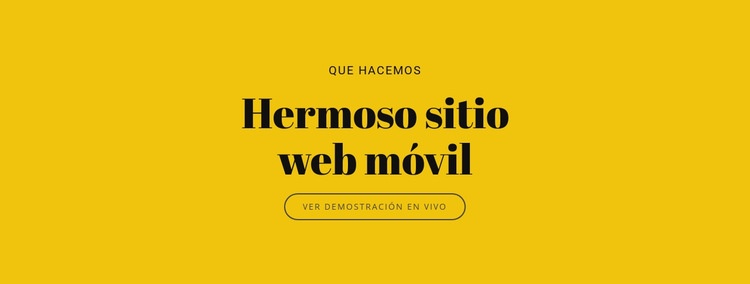 Hermoso sitio web móvil Plantilla de una página