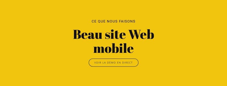 Beau site Web mobile Modèle CSS
