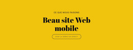 Beau Site Web Mobile