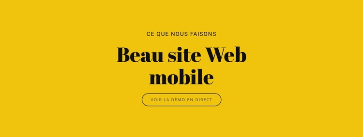 Beau site Web mobile Modèle HTML5