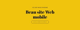 Beau Site Web Mobile