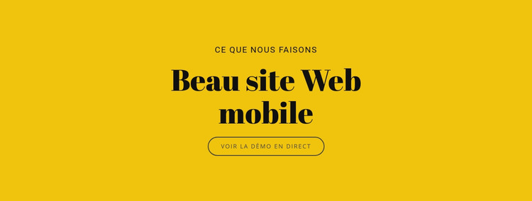 Beau site Web mobile Modèle Joomla