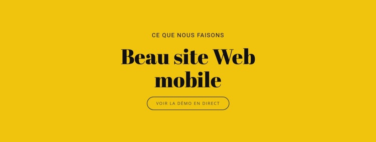 Beau site Web mobile Modèle