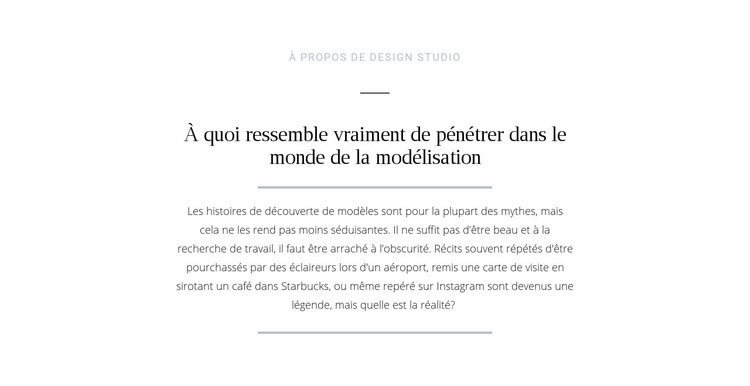 Monde de la modélisation de sauts de texte Modèle d'une page