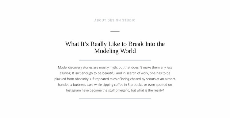 Text break modeling world Html Code Example