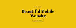 Beautiful Mobile Website - HTML Web Template
