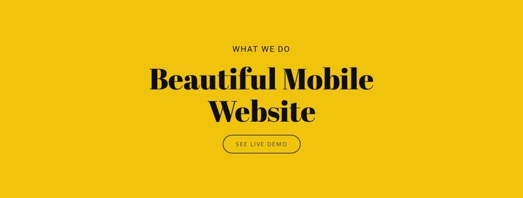 Beautiful Mobile Website HTML Template