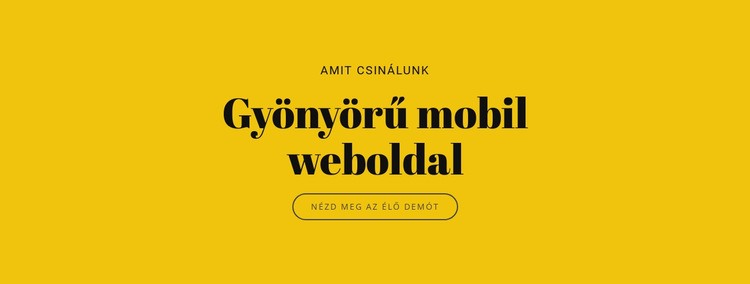 Gyönyörű mobil weboldal CSS sablon