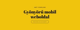 Gyönyörű Mobil Weboldal – Egyszerű WordPress Téma