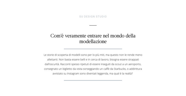 Mondo di modellazione di interruzioni di testo Pagina di destinazione