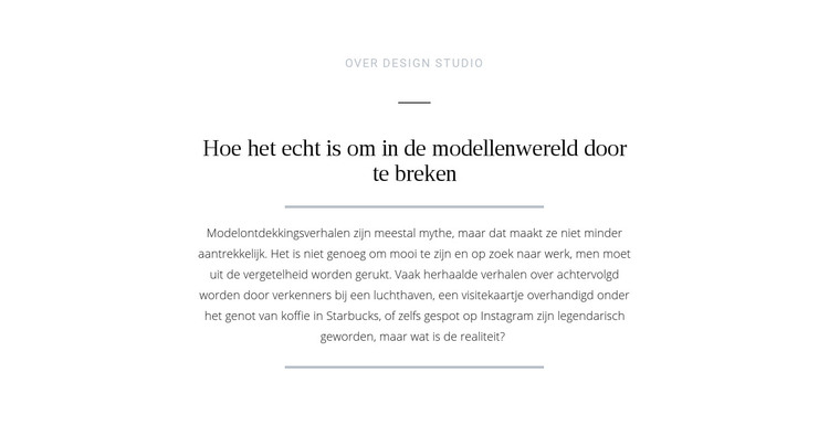 Modelleringswereld voor tekstonderbrekingen HTML-sjabloon