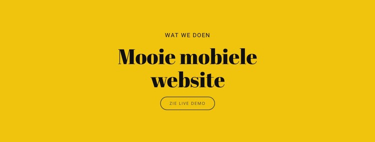Mooie mobiele website Html Website Builder