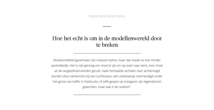 Modelleringswereld voor tekstonderbrekingen Html Website Builder