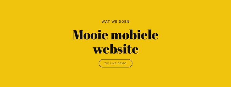 Mooie mobiele website HTML5-sjabloon