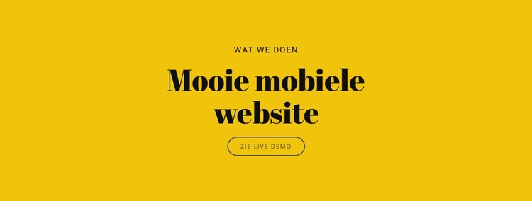 Mooie mobiele website Website mockup