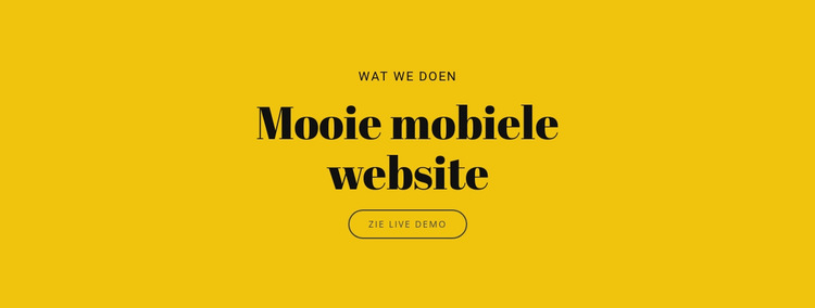 Mooie mobiele website Website sjabloon