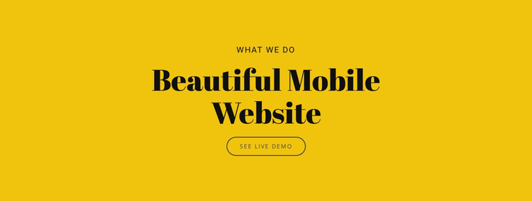 Beautiful Mobile Website One Page Template
