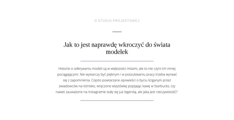 Świat modelowania przerwania tekstu Szablony do tworzenia witryn internetowych