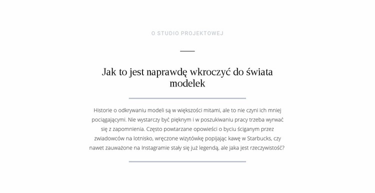 Świat modelowania przerwania tekstu Makieta strony internetowej