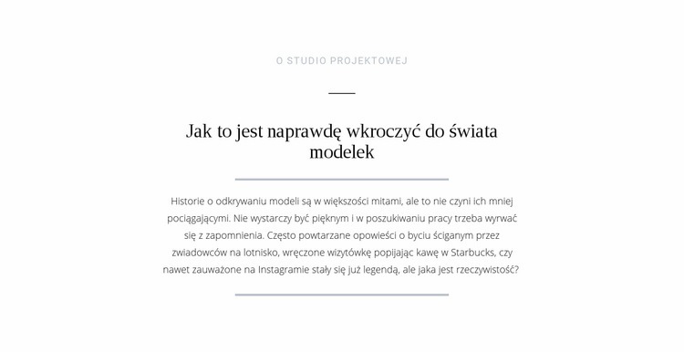 Świat modelowania przerwania tekstu Szablon