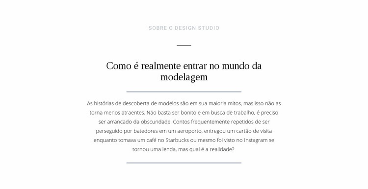 Mundo de modelagem de quebra de texto Modelos de construtor de sites