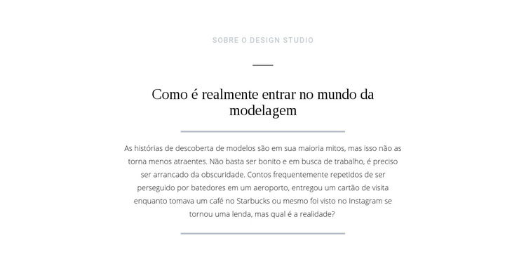 Mundo de modelagem de quebra de texto Modelo de site