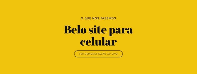 Belo site para celular Modelo de uma página