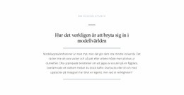 Webbplatsmall För Textbrytande Modelleringsvärld